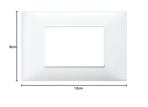 Vimar Plana 0T14653.01 Placca 3 moduli in tecnopolimero, 10 pezzi, bianco