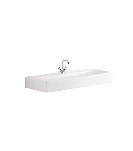 Pozzi Ginori - Lavabo rettangolare Pozzi Ginori ceramica bianco - 120 cm, Bianco, A magazzino