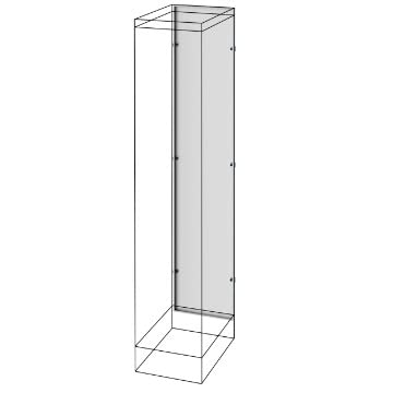 Gewiss GWD3198 QDX 630H Vano Esterno Pannello Posteriore, 400mm x 2000mm