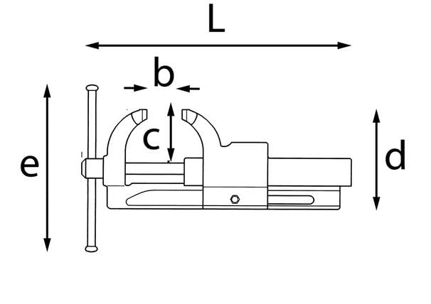 USAG 498 B - Morsa parallela da banco 04980014