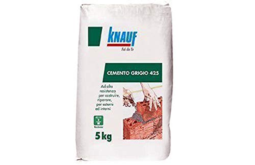 KNAUF Cemento Ad Alta Resistenza, 42,5r, Adatto Ad Uso Interno Ed Esterno. 5 Kg