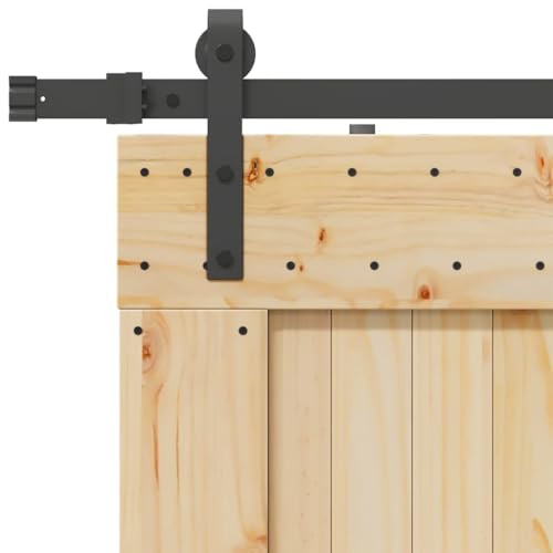 vidaXL Porta Scorrevole con Set Hardware 80x210 cm Legno Massello Pino