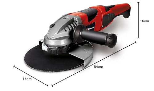 Einhell TE-AG 230/2000 Smerigliatrice angolare (230 V, 2000 W, giri min. 65000, diam. Max disco 230 mm, softstart, regolazone copri disco senza utensili, inc. impugnatura aggiuntiva)