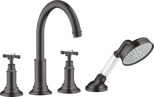 Hansgrohe Axor Montreux Attacco per bordo vasca a 4 fori DN15, Colorazione: Cromo nero spazzolato