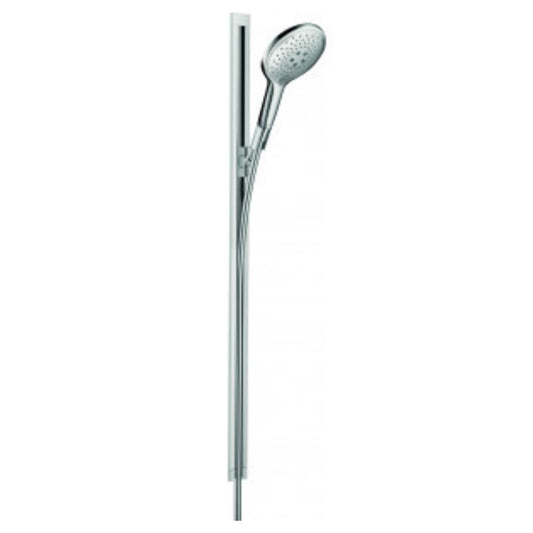 hansgrohe Raindance Select S - Set doccetta per doccia con doccino (3 getti), tubo flessibile (1,60 m) e asta doccia (0,9 m), cromo, 26626000