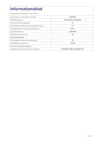 Ariston Scaldacqua Elettrico Velis Evo 50 L, ‎Bianco, 50.6 X 27.5 X 77.6 Cm