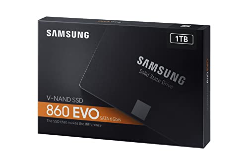 Samsung Memorie MZ-76E1T0 860 EVO SSD Interno da 1 TB, SATA, 2.5"