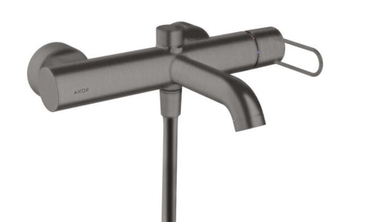 Hansgrohe AXOR Uno miscelatore monocomando monocomando per vasca da parete, maniglia, sporgenza 203mm, Colorazione: Cromo nero spazzolato