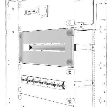 Gewiss GWD3305 QDX Pannello Finestrato con Guida Din, 850mm x 20mm