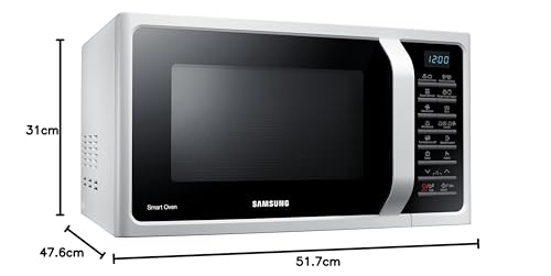 Samsung ‎MC28H5015AW/ET Forno a Microonde Combinato a Libera installazione, Cottura Ventilata, Microonde + Grill 900 W + 1500 W, Bianco, 51.7 x 31 x 47.48 cm