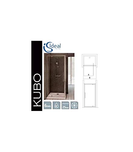 Ideal Standard - Porta Pivot per Box Doccia, Serie Kubo - 100 cm, Cromo Lucido/lastra Trasparente