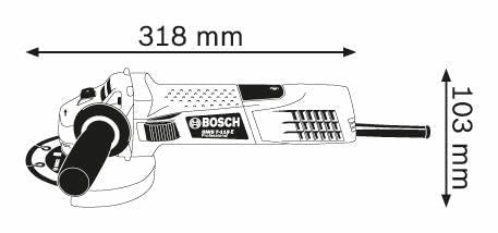 Bosch Professional 601388203 Smerigliatrice Angolare GWS 7-115 E con Protezione da Riavvio, Preselezione della velocità, in Scatola di Cartone, 720 W, 230 V, Blue/Nero