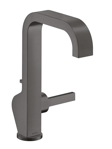 Miscelatore monocomando per lavabo Hansgrohe Axor Citterio 190, scarico a scomparsa, sporgenza 160mm, Colorazione: Cromo nero spazzolato