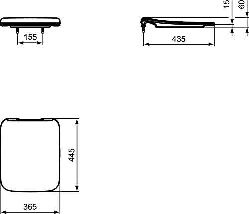 Ideal Standard T360101 STRADA II Sedile slim a chiusura rallentata