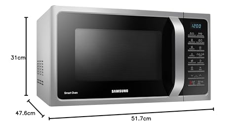 Samsung Forno a Microonde Combinato a libera installazione SmartOven MC28H5015CS/ET, Cottura Ventilata, Microonde + Grill 900 W + 1500 W, 28 L, 52l x 47h x 31p cm, Argento