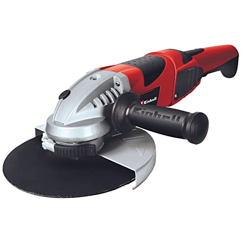 Einhell TE-AG 230/2000 Smerigliatrice angolare (230 V, 2000 W, giri min. 65000, diam. Max disco 230 mm, softstart, regolazone copri disco senza utensili, inc. impugnatura aggiuntiva)