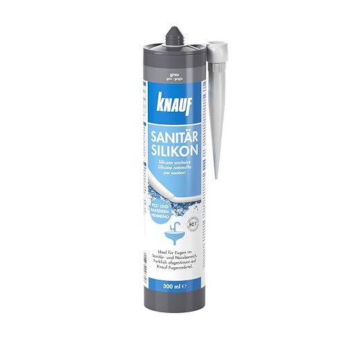 Knauf 586051 - Silicone per sanitari, grigio, 300 ml