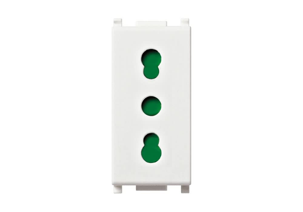 VIMAR 0T14203 Plana Bpresa SICURY 5 Pezzi, 2P+T 16 A 250 V~ Standard Italiano Tipo P17/11, Bianco