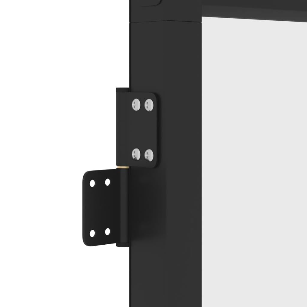 vidaXL Porta Interni Sottile Nera 102,5x201,5Vetro Temperato Alluminio