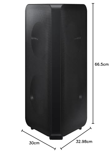 Samsung MX-ST50B Sound Tower (modello tedesco), suono bidirezionale dello spazio con 4 altoparlanti, bassi potenti da 240 W, batteria integrata da 18 ore [2022]