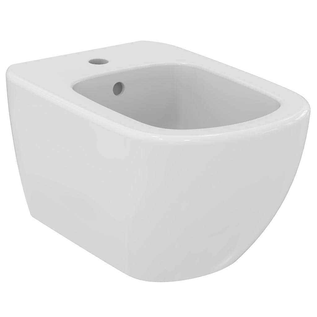 Ideal Standard T457001 TESI Bidet sospeso con fissaggi nascosti - Bianco - Logo rings