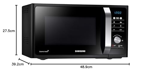 Samsung MG23F301TCK/ET Forno a Microonde Grill a libera installazione Healthy Cooking, Microonde + Grill 800 W + 1200 W, 23 L, Nero, 48.9 x 27.5 x 39.2 cm