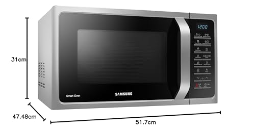 Samsung Forno a Microonde Combinato a libera installazione SmartOven MC28H5015AS/ET, Cottura Ventilata, Microonde + Grill 900 W + 1500 W, 28 L, 52l x 47h x 31p cm, Argento