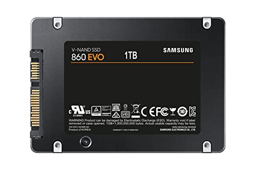 Samsung Memorie MZ-76E1T0 860 EVO SSD Interno da 1 TB, SATA, 2.5"