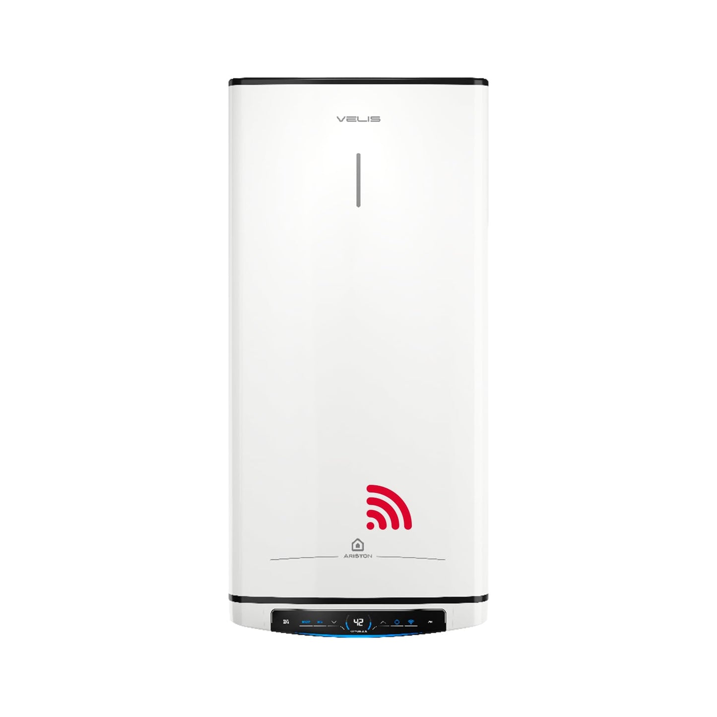 Ariston Velis Pro Wifi - Scaldabagno elettrico a basso consumo multiposizione, Thermos elettrico, 50 litri piatto, Wifi e funzione ECO-EVO 79,7 x 27,5 x 51,1 cm, installazione in Spagna