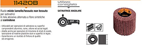 Beta 11420B M - Ruote miste lamelle/tessuto non tessuto per satinatrici, in tela abrasiva alternata a fibre sintetiche al corindone