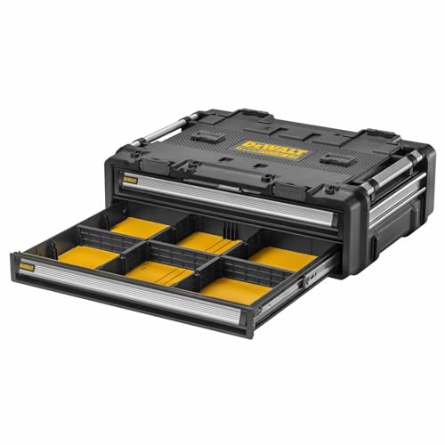 DeWALT ToughSystem DWST08520-1 - Cassetta degli attrezzi, modulo DXL con 2 cassetti, cassetta degli attrezzi