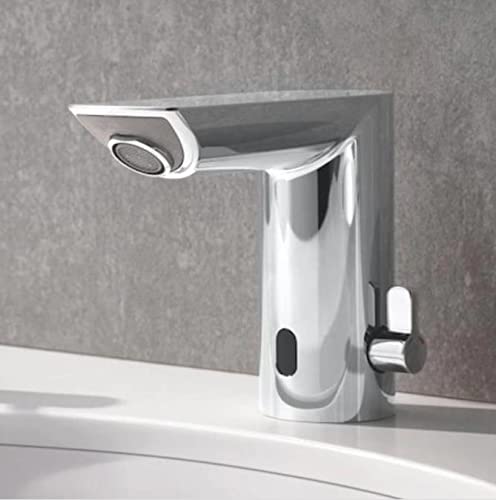 GROHE Bau Cosmopolitan E - elettronica a infrarossi per lavabo (scarico automatico, tubi di collegamento flessibili, dispositivo antiriflusso, con elettrovalvola integrata), cromata, 36453000