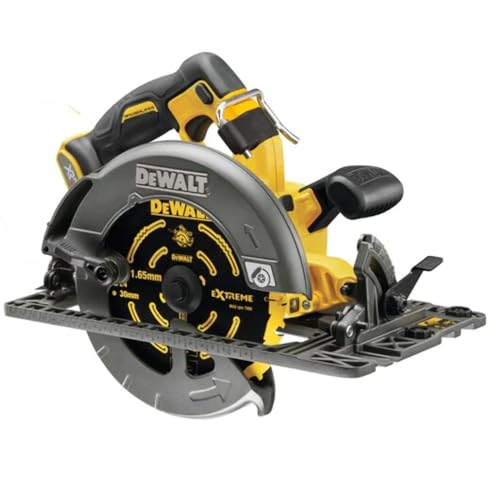 DeWalt Sega Circolare Brushless XR FLEXVOLT 54V Ø190mm e profondità 61mm. con base a binario e senza caricabatteria/batteria, multicolore