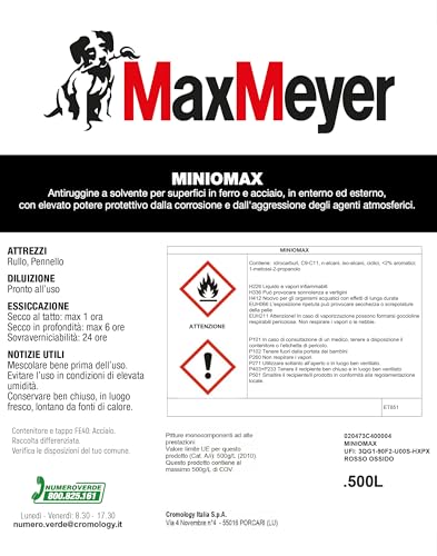 Maxmeyer Miniomax Rosso ossido, 0.5 L