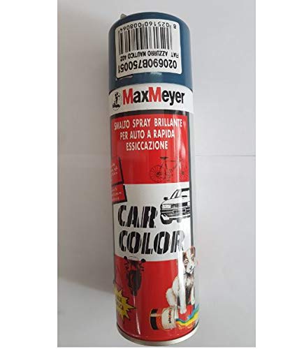 Smalto spray brillante a RAPIDA ESSICCAZIONE Max meyer"CAR COLOR" 300 ml. colore AZZURRO NAUTICO FIAT 402. Smalto spray brillante a base acrilica per verniciare auto,moto,biciclette, scooter,camion