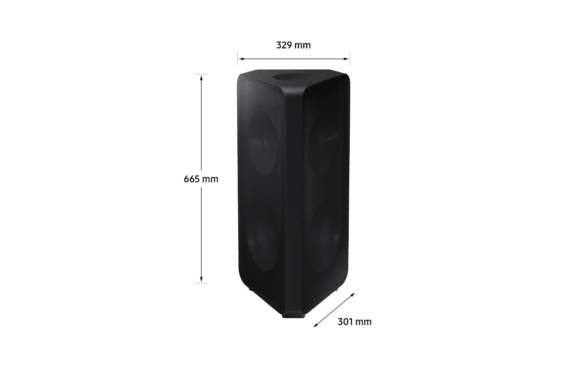 Samsung MX-ST50B Sound Tower (modello tedesco), suono bidirezionale dello spazio con 4 altoparlanti, bassi potenti da 240 W, batteria integrata da 18 ore [2022]