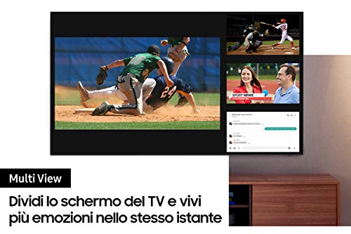 SAMSUNG QE85QN800AATXZT Smart TV 85" Neo QLED 8K, Ultra HD, Processore Neo Quantum 8K con IA, Quantum HDR, OTS+, HDMI 2.1, Wi-Fi, Infinity One design, Stainless Steel, 2021, Alexa, Google Assistant