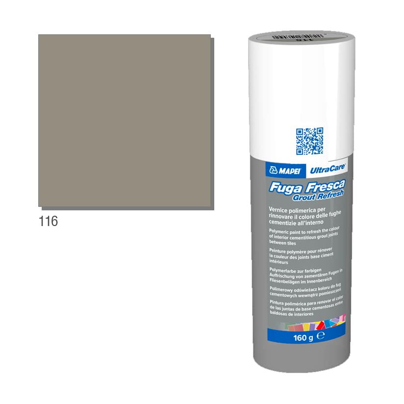 Mapei Ultracare FUGA FRESCA 116 GRIGIO MUSCHIO vernice polimerica per rinnovare il colore delle fughe cementizie Flacone 160gr.