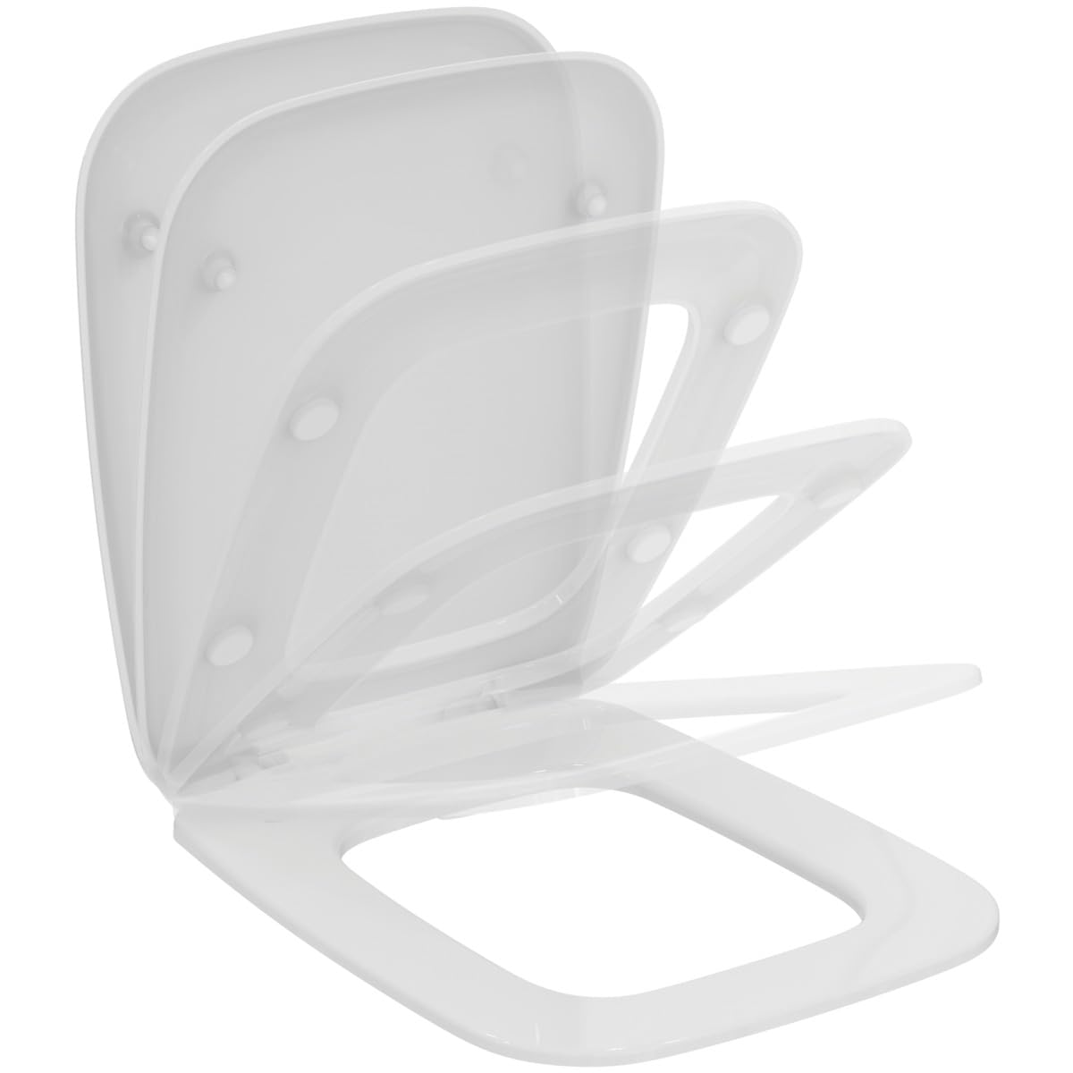 Ideal Standard T661101 Copriwater originale Slim dedicato Serie 21, chiusura rallentata, bianco