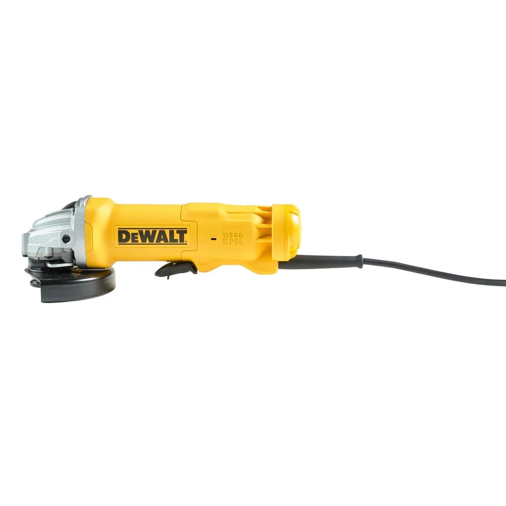 DEWALT DWE4233-QS - Mini-amoladora 125mm 1.400W 11.500 rpm con interruptor hombre-muerto