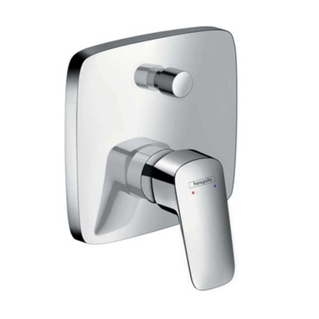 hansgrohe Logis - Rubinetto per vasca da bagno incasso per 2 utenze, Miscelatore monocomando per vasca per iBox universal, cromo, 71405000