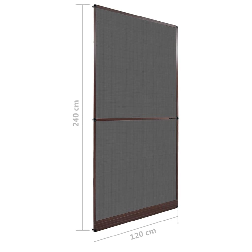 vidaXL Zanzariera per Porte e Finestre Marrone 120x240cm Tenda Antiinsetti