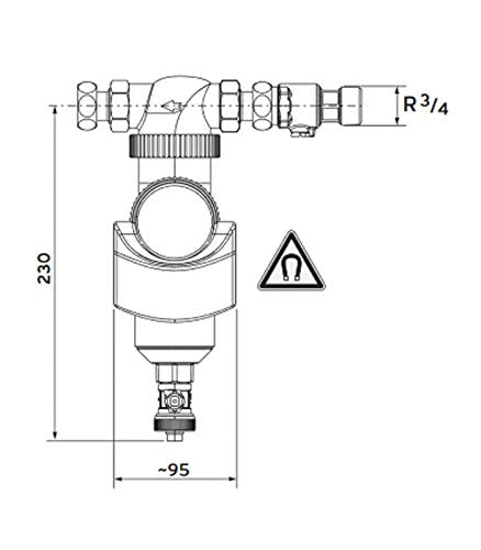 Vaillant - Defangatore con magnete per caldaie a condensazione Vaillant - A magazzino, Orizzontale