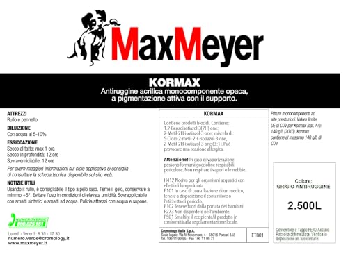 Maxmeyer Kormax antiruggine, Grigio, 2.5 L