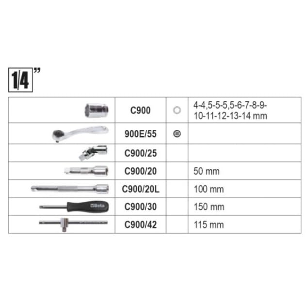 Beta BW 2047E/C108 - Valigia con assortimento di 108 utensili per manutenzione generale, in plastica