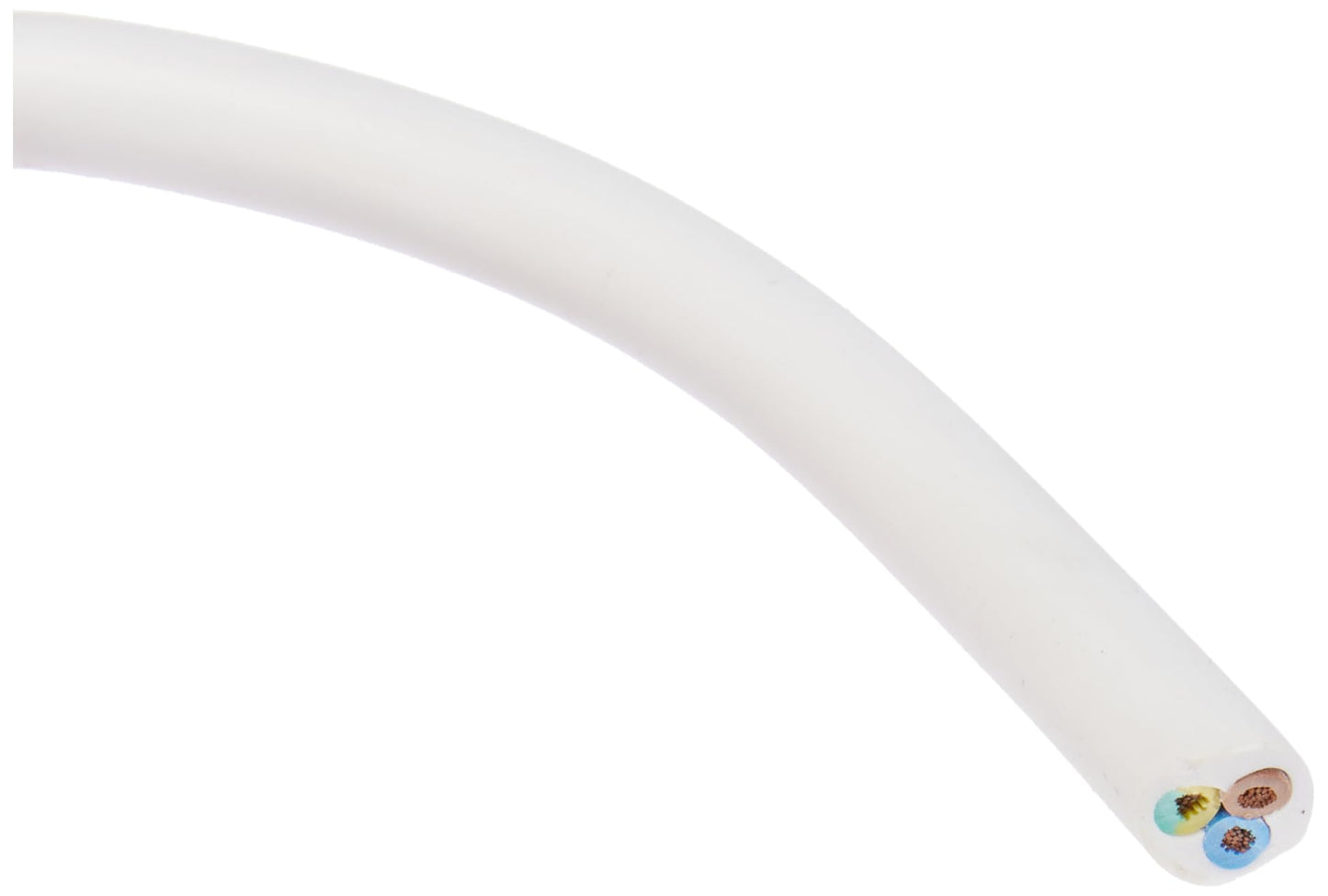 Electraline 11781 Cavo per Prolunghe H05VV-F, Sezione 3G1.5 mm, 10 mt, Bianco