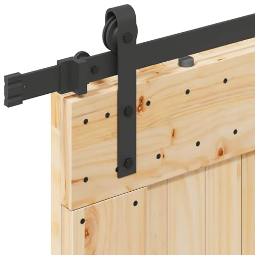 vidaXL Porta Scorrevole con Set Hardware 80x210 cm Legno Massello Pino