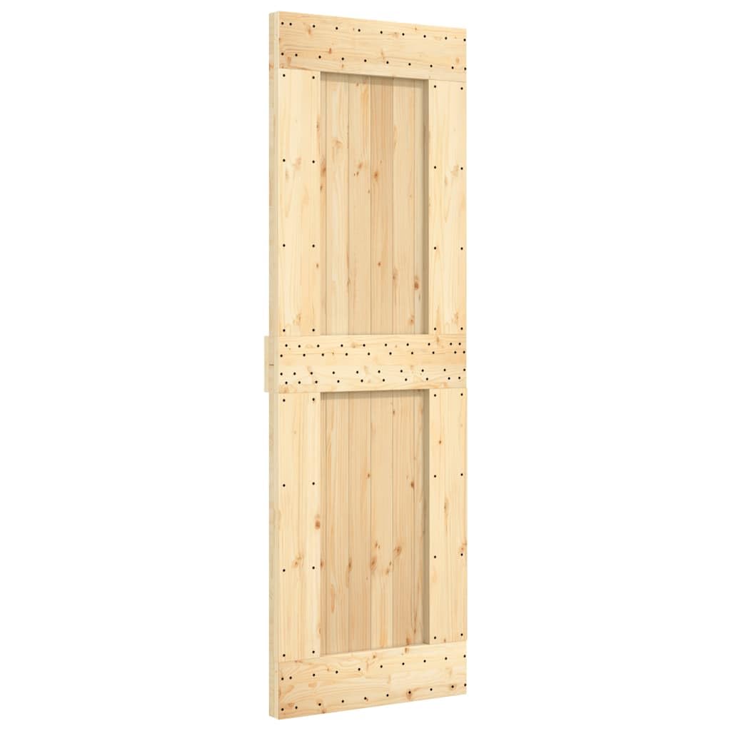 vidaXL Porta Scorrevole con Set Hardware 70x210 cm Legno Massello Pino