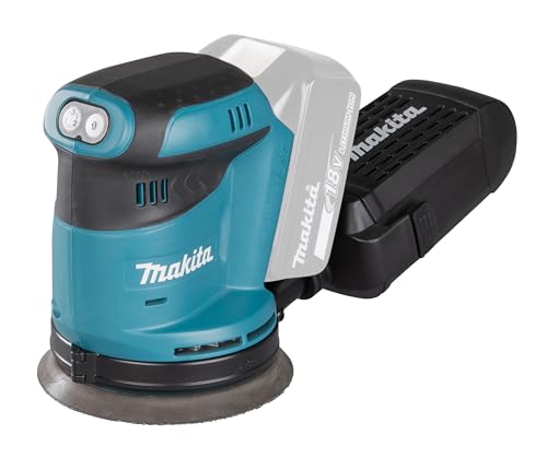 Makita DBO180Z DBO180Z-Lijadora rotorbital 18V Litio 125mm, Nero, S