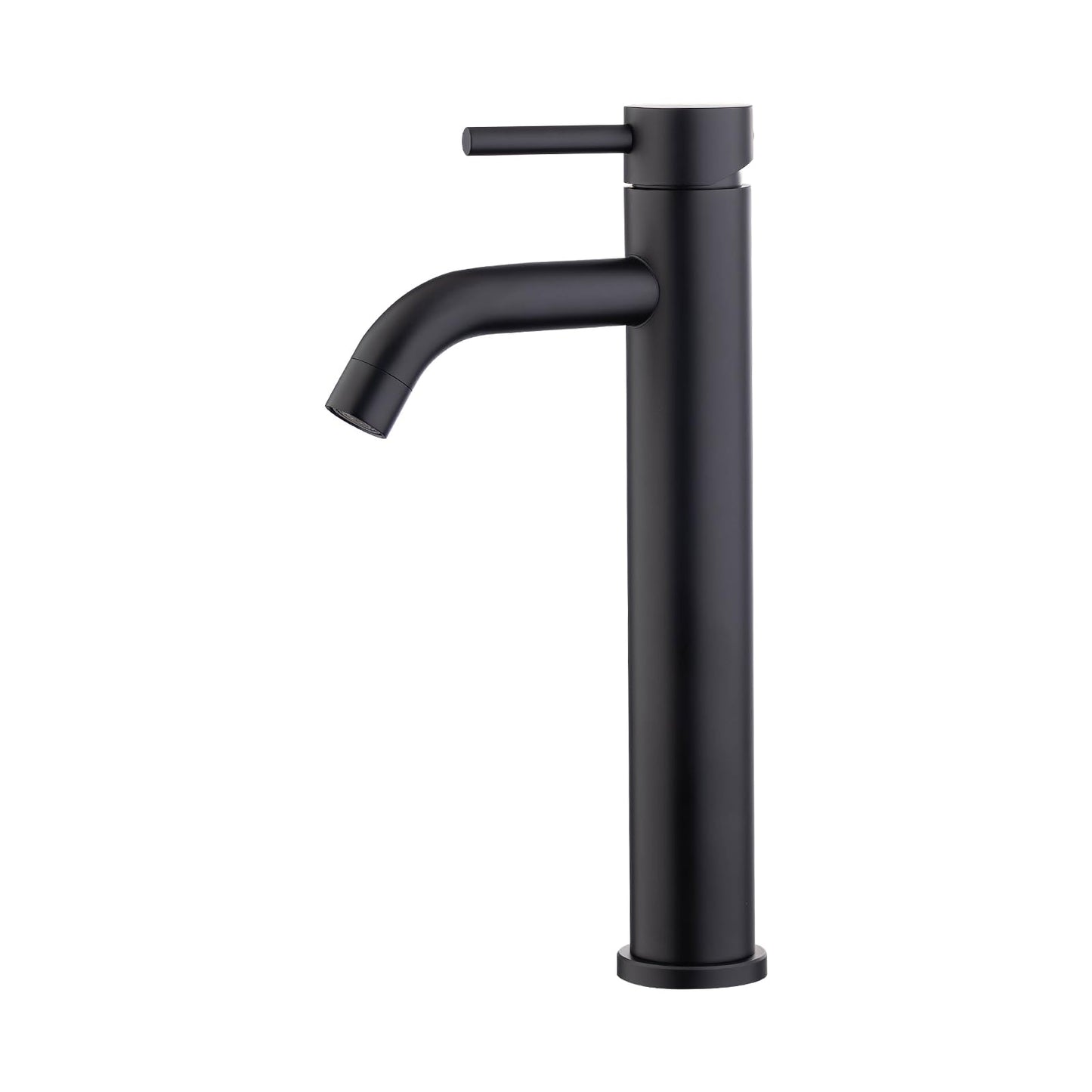 Ibergrif Miscelatore alto per lavabo, miscelatore per lavabo da bagno, monocomando alto cromato nero M11203B